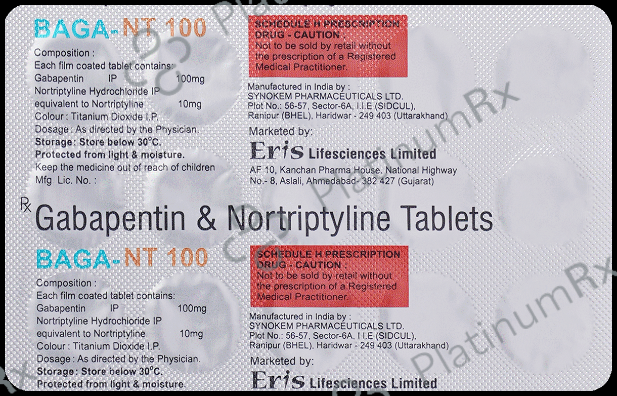 Baga NT 100 100/10mg Tablet 15s