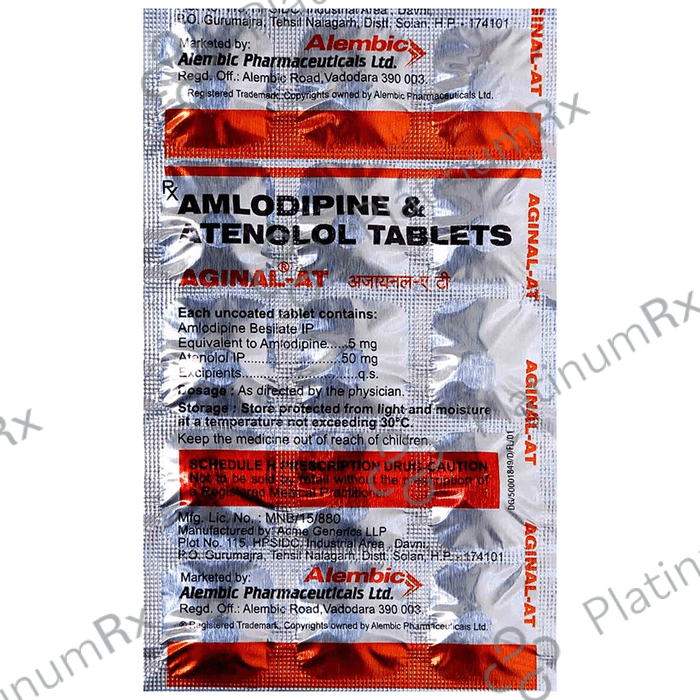 Aginal AT 5/50mg Tablet 15s