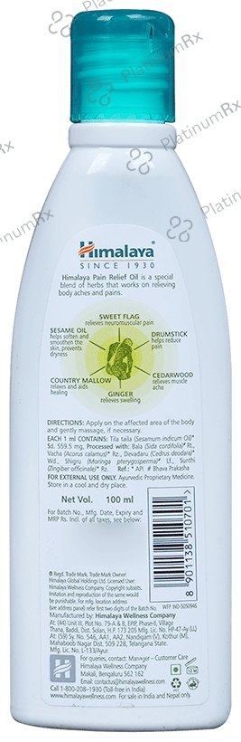 Himalaya Wellness Pain Relief Oil (100ml Each) 4 bottles
