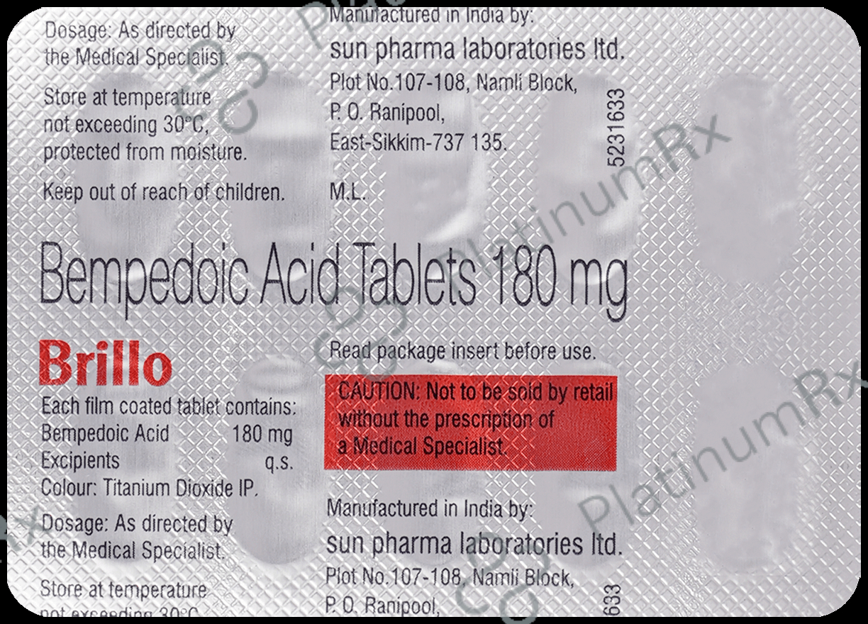 Brillo 180mg Tablet 10s