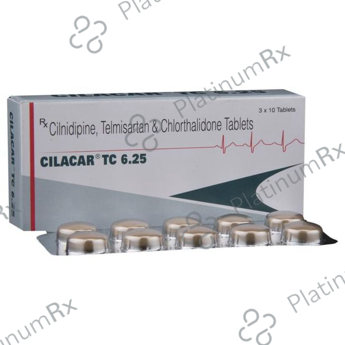 Cilacar TC 6.25/10/40mg Tablet 10s