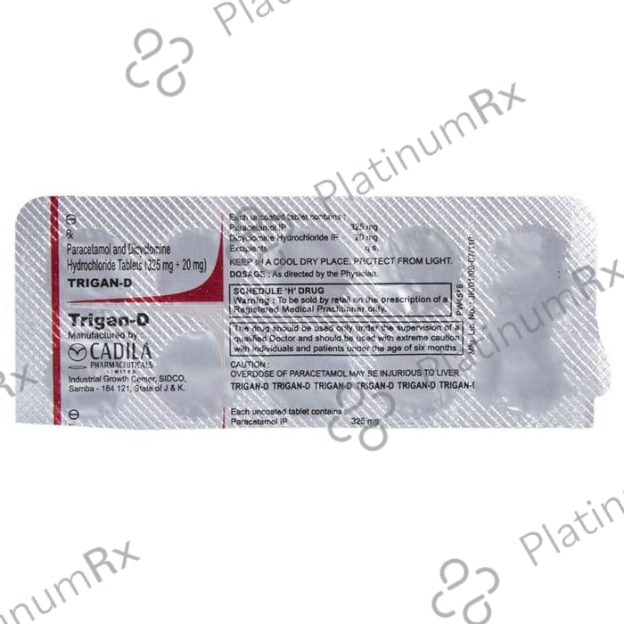 Trigan D 20/325mg Tablet 10s