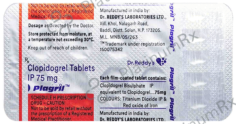 Plagril 75mg Tablet 10s