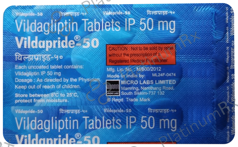Vildapride 50mg Tablet 15s
