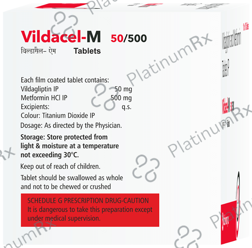 Vildacel-M 50/500 Tablet