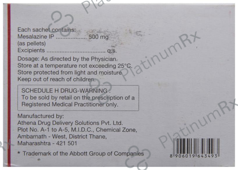 Rowasa 500mg Granules 1s