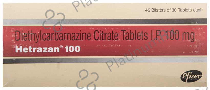 Hetrazan 100mg Tablet 30s