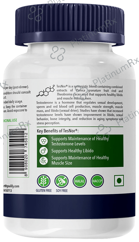 Goalify Nutrition Tesnor Support Healthy Libido Veg Capsule for Men