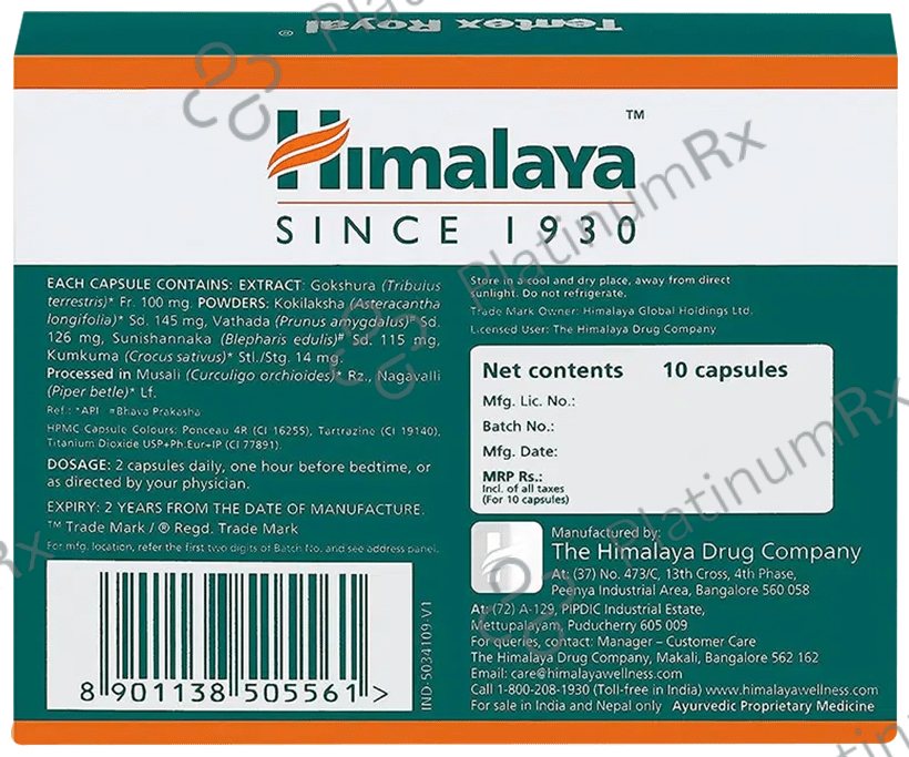 Himalaya Tentex Royal Capsule (10 Each) 4 strips