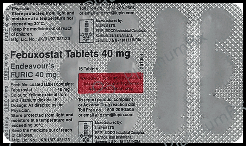 Endeavours Furic 40mg Tablet 15 tablets