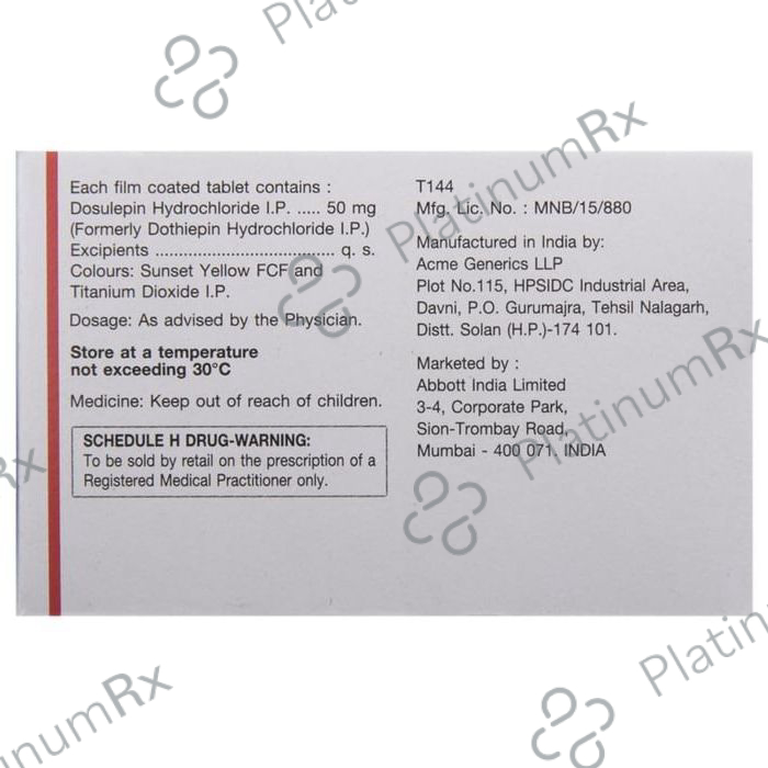 Prothiaden 50mg Tablet 15s