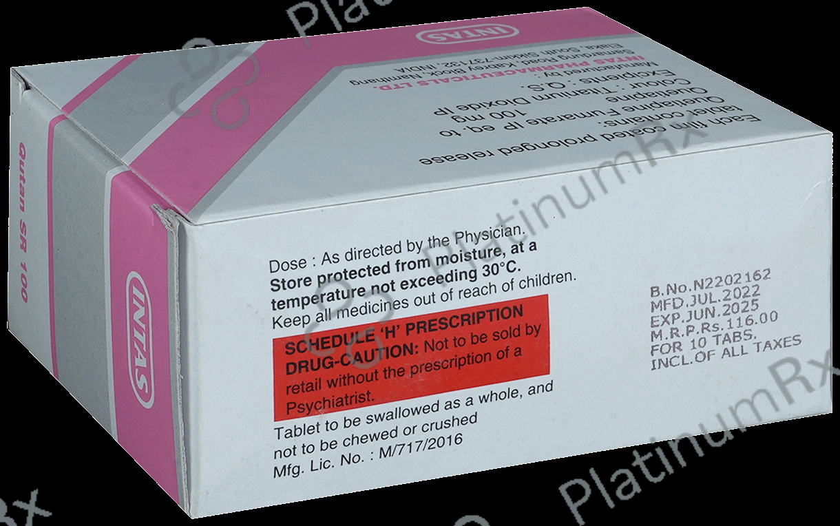 Qutan SR 100mg Tablet 10s