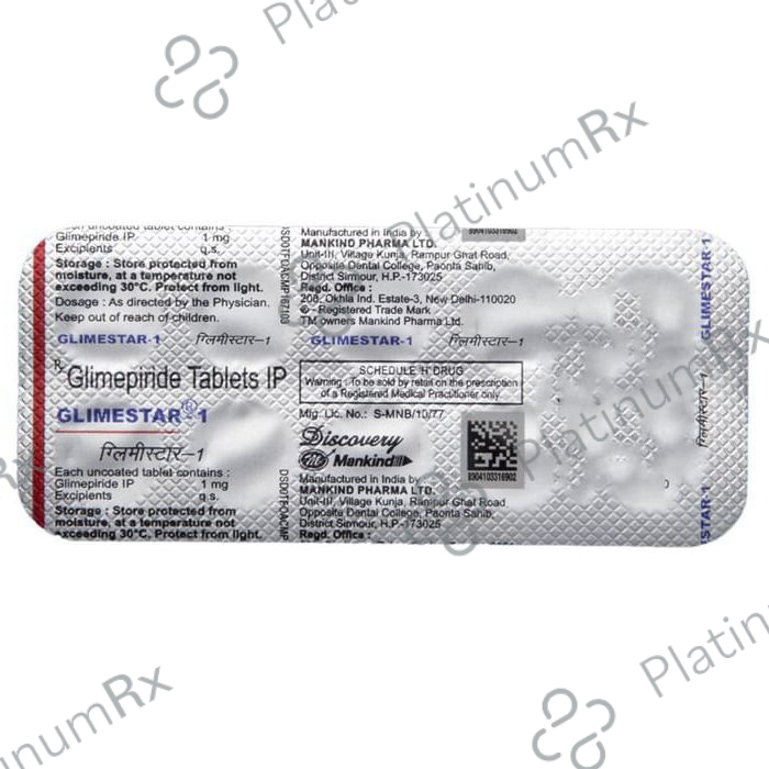 Glimestar 1mg Tablet 10s