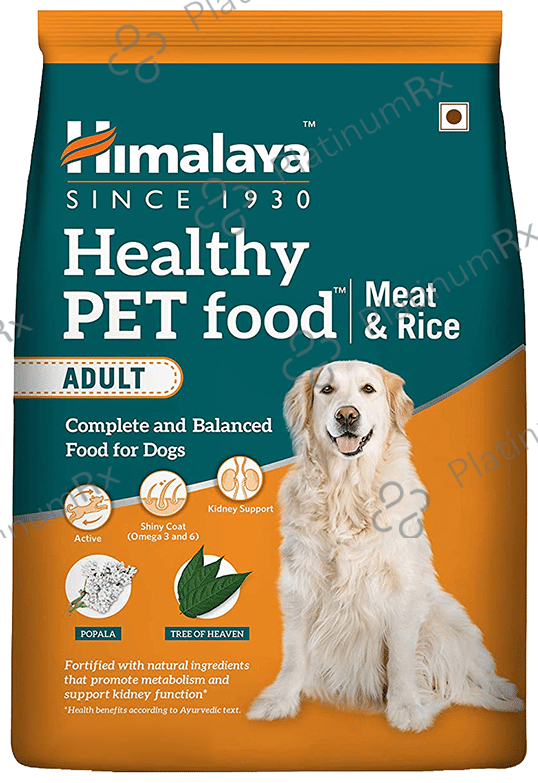Himalaya Healthy Pet Food for Adult Dogs - With Omega 3 & 6 for Shiny Coat, Kidney Support & Energy - Meat & Rice 400 gm