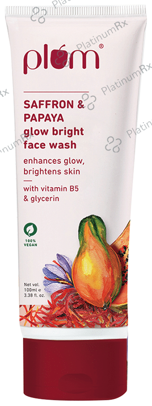 Plum Saffron & Papaya Glow Bright Face Wash