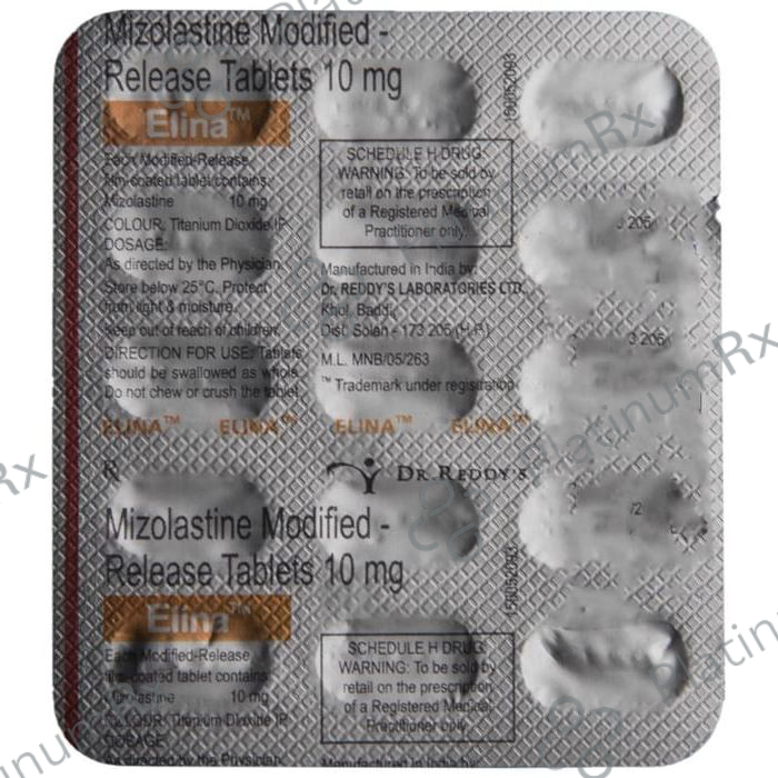 Elina 10mg Tablet MR 15s