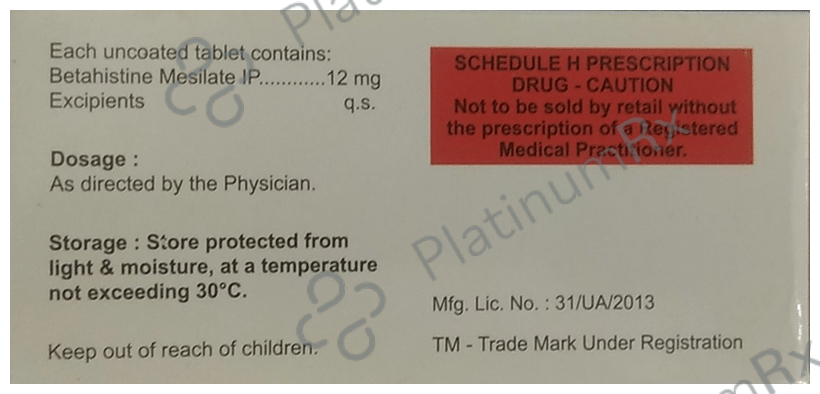 Besilet 12mg Tablet 10s