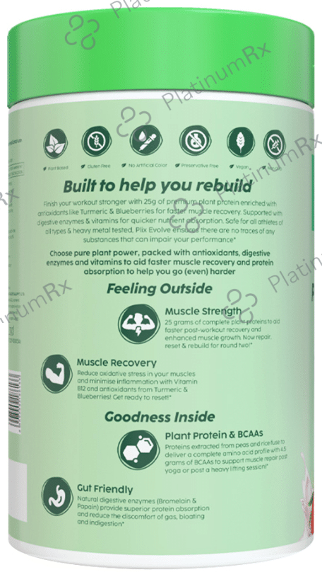 Plix Evolve Plant Protein Shake Powder (1kg Each) Mixed Berry