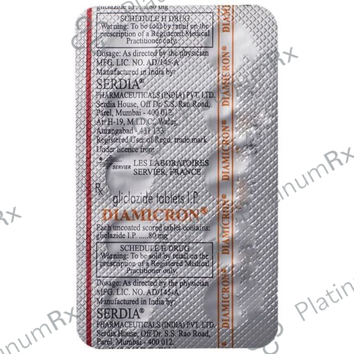 Diamicron 80mg Tablet 10s
