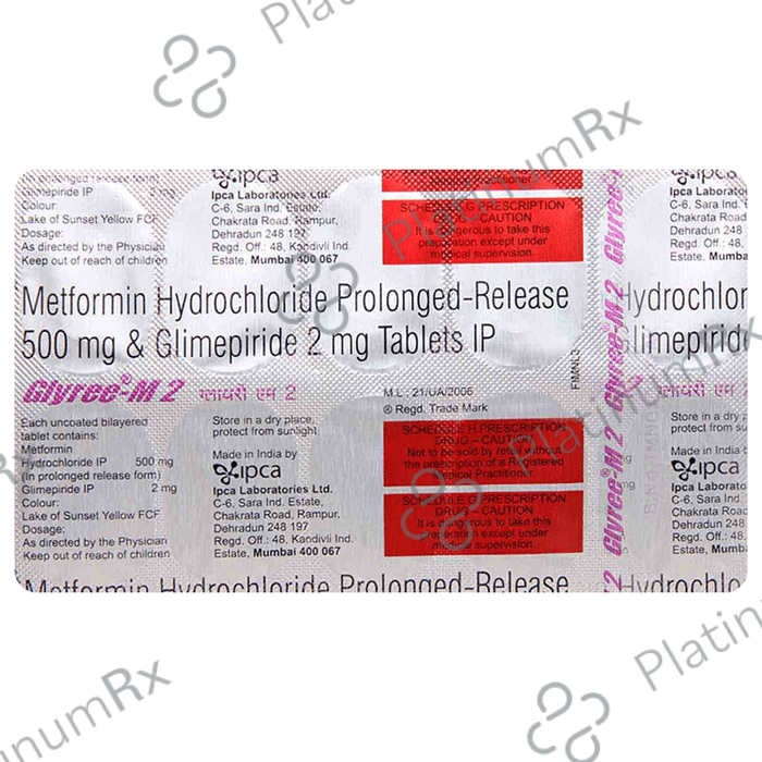 Glyree M 2/500mg Tablet PR 10s