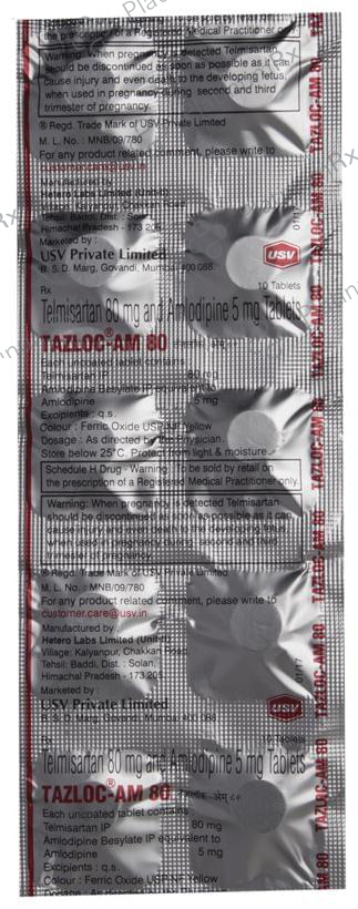 Tazloc AM 80 5/80mg Tablet 10s