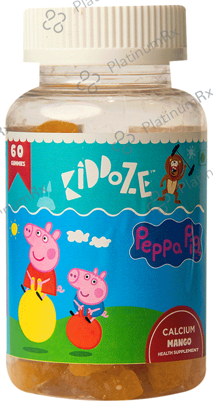 Kiddoze Peepa Pig Calcium Gummies Mango