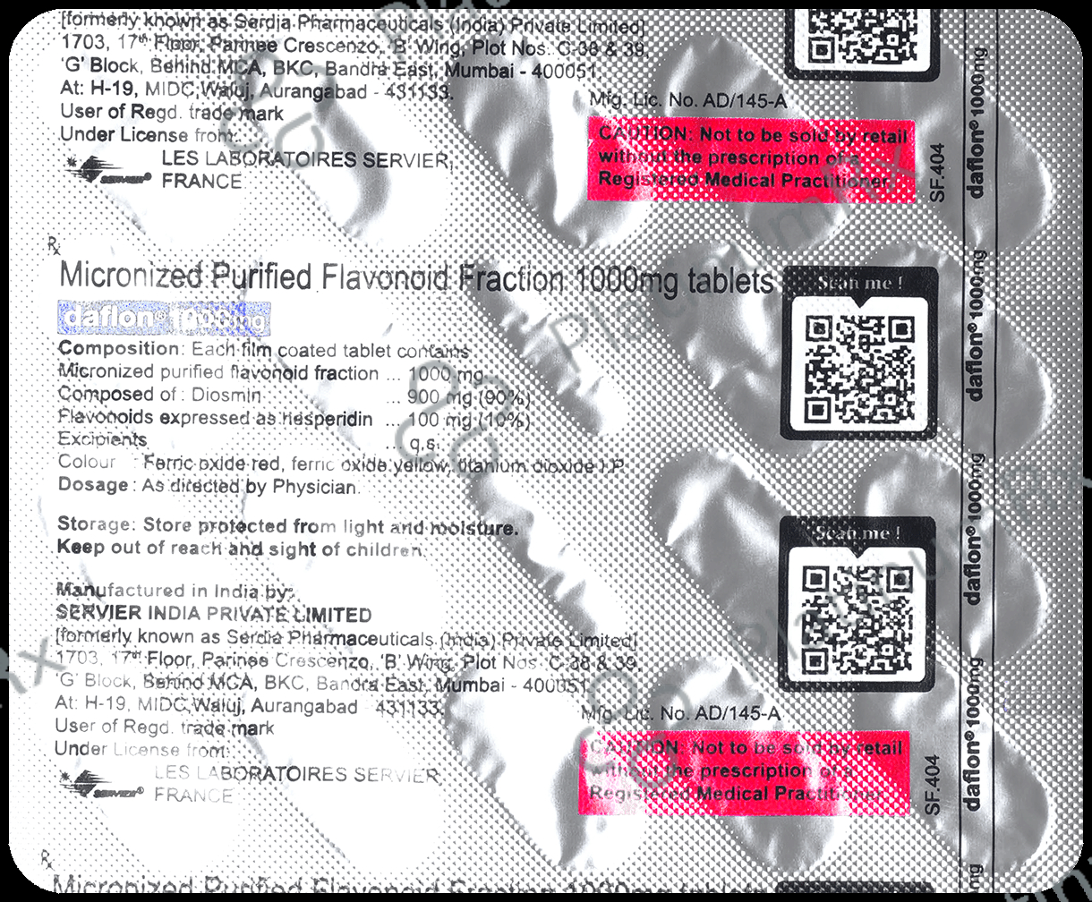 Daflon 1000mg Tablet 18s