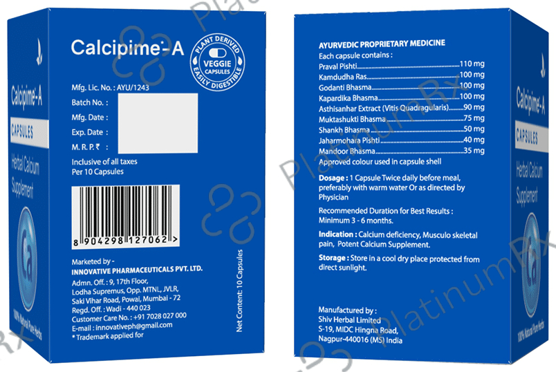 Calcipime-A Capsule (10 Each) 1 Bottle