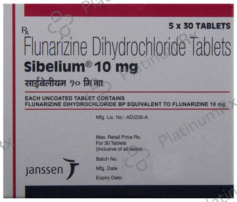 Sibelium 10mg Tablet 30s