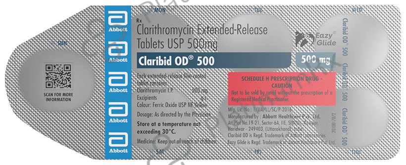 Claribid OD ER 500mg Tablet 7s