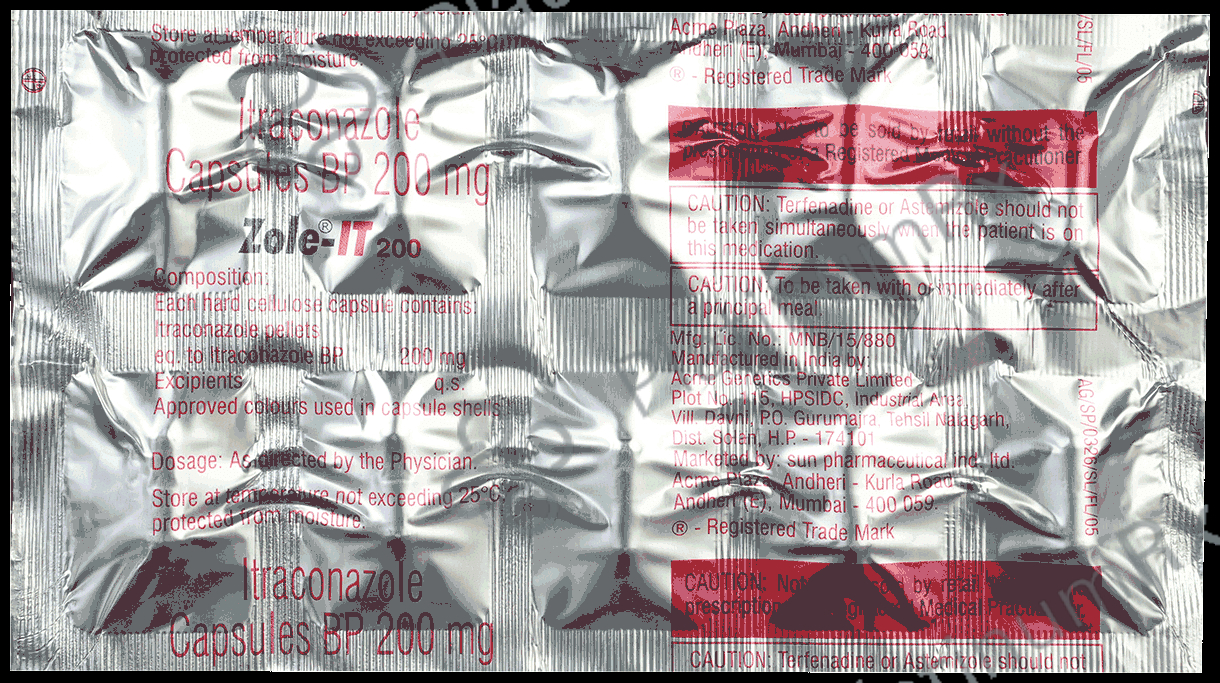 Zole IT 200mg Capsule 10s