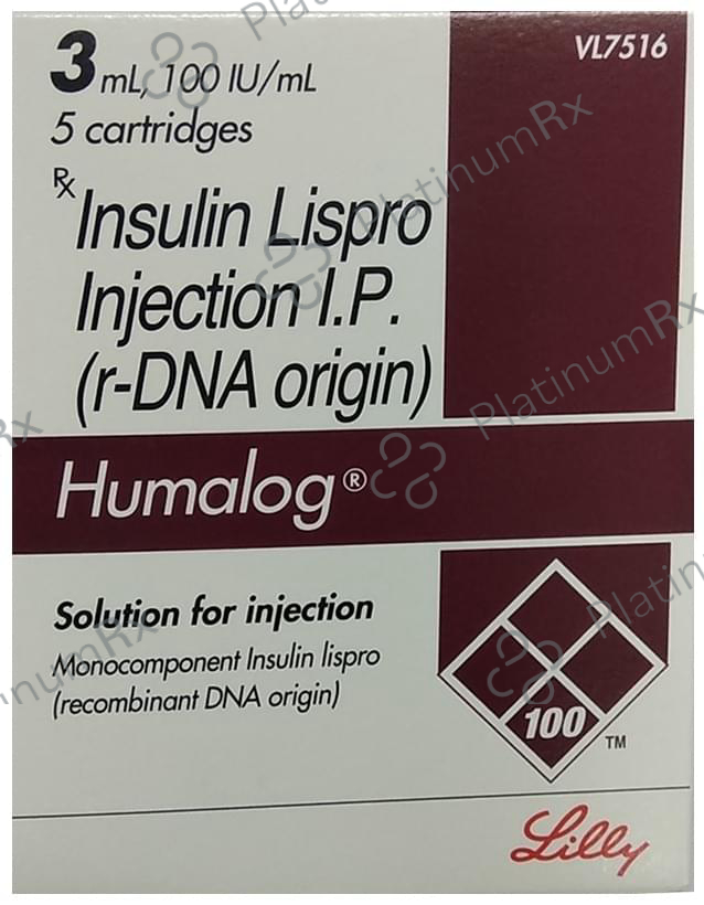 Humalog (100 IU/ml) (1*3ml Cartridge / Injection))