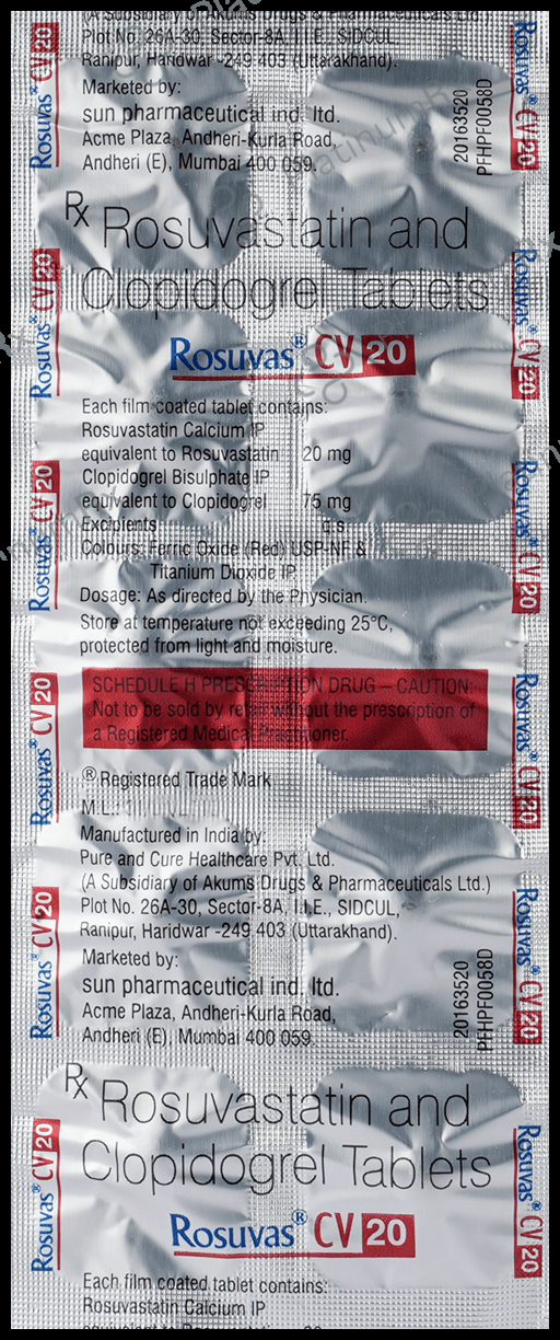 Rosuvas CV 20/75mg Tablet 10s