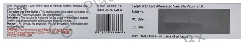 Nexipox Freeze Dried Vaccine