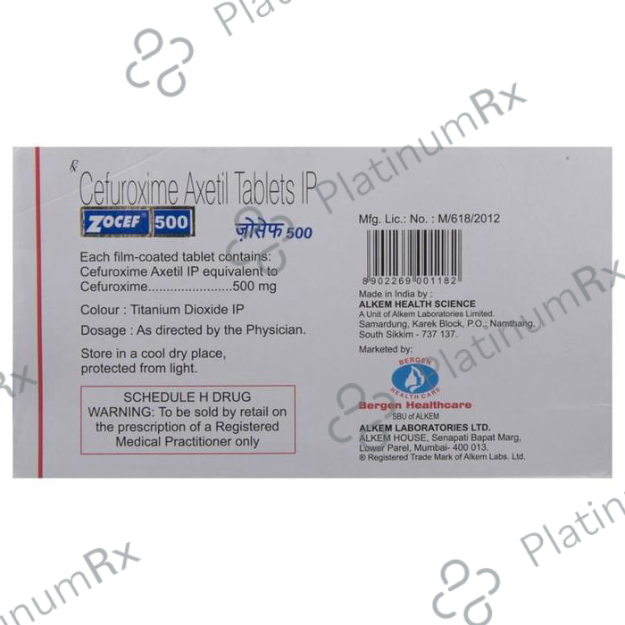 Zocef 500mg Tablet 10s