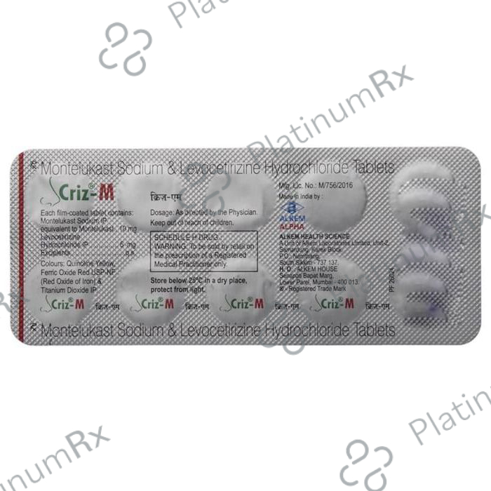 Criz M 5/10mg Tablet 10s