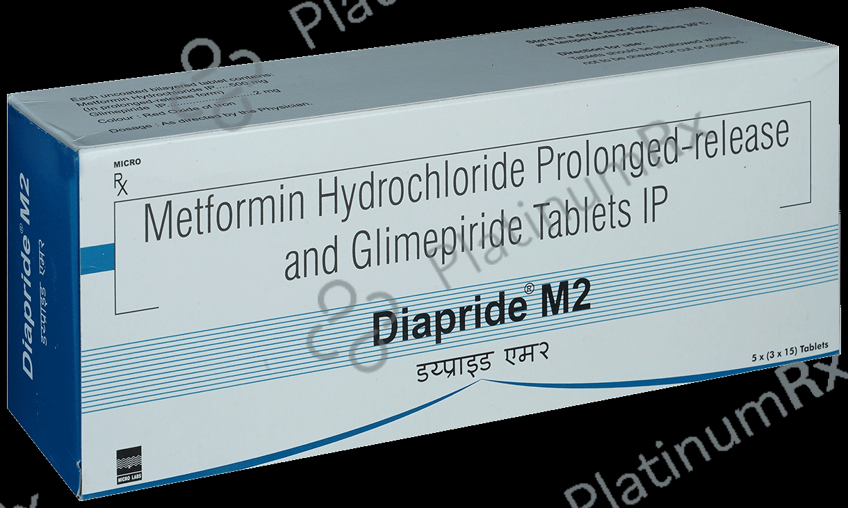 Diapride M2 2/500mg Tablet PR 15s