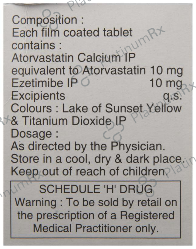 Atorec EZ 10/10mg Tablet 10s