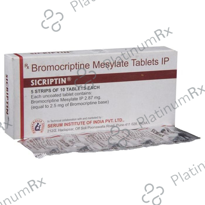 Sicriptin 2.5mg Tablet 10s