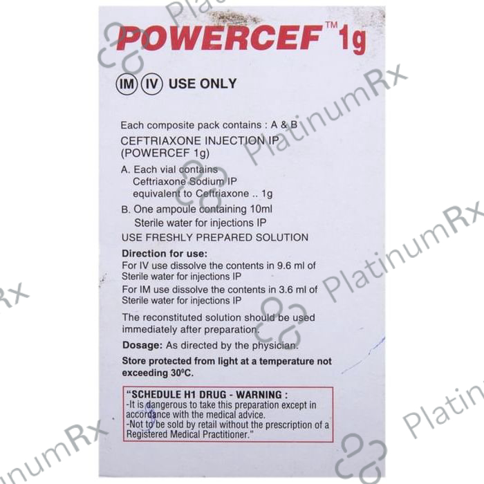 Powercef 1gm Injection