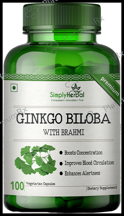Simply Herbal Ginko Biloba with Brahmi Vegetarian Capsule