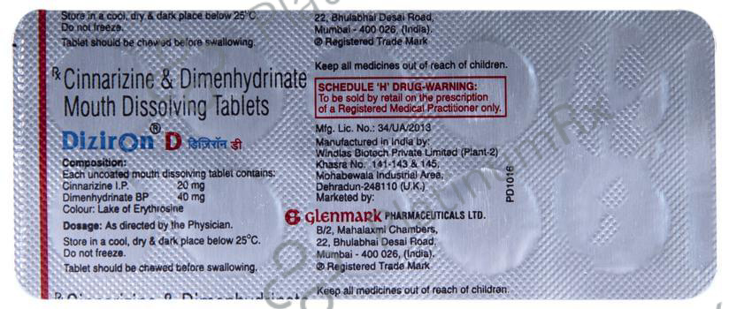 Diziron D 20/40mg Tablet MD 10s