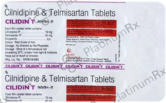 Cilidin T 10/40mg Tablet 15s