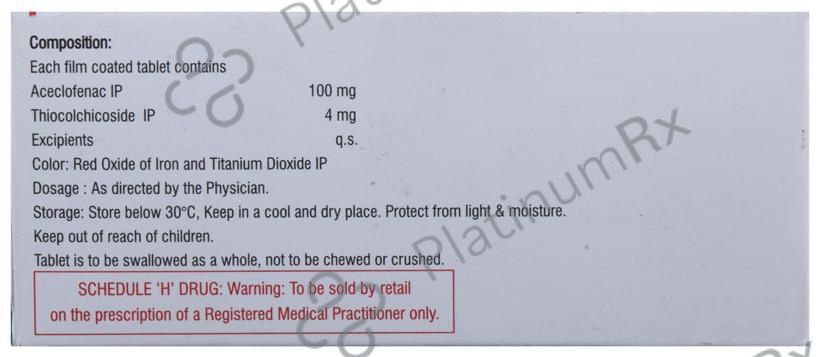 Thichoren AC 100/4mg Tablet 10s