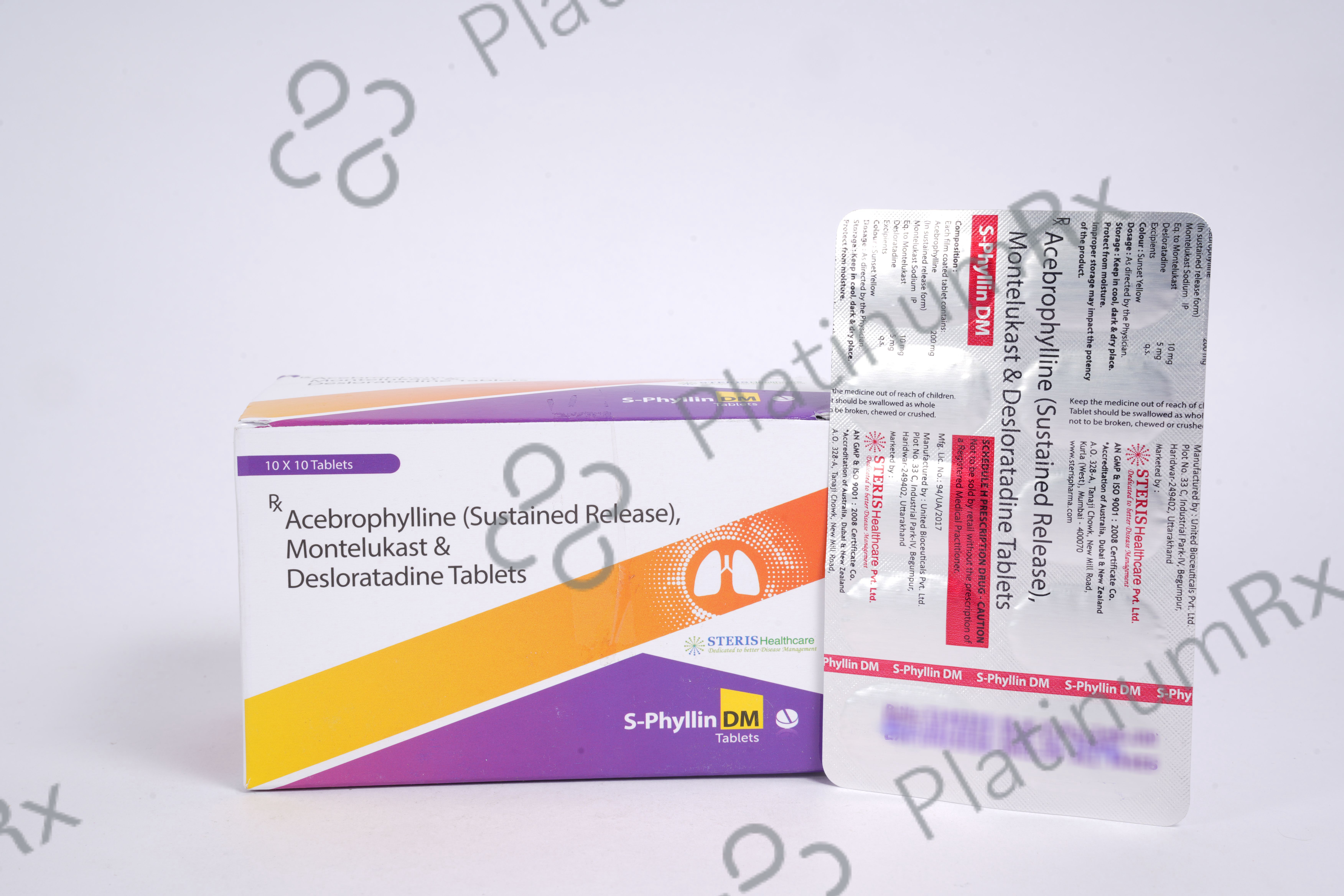 S Phyllin DM SR 200/5/10mg Tablet SR 10s