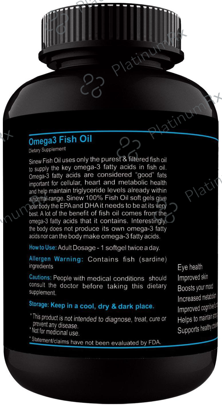 Sinew Nutrition Omage 3 Fish Oil 1000mg Capsule 120 capsules