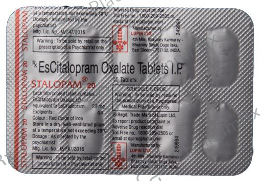 Stalopam 20mg Tablet 10s
