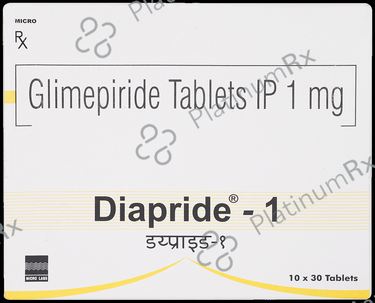 Diapride 1mg Tablet 30s