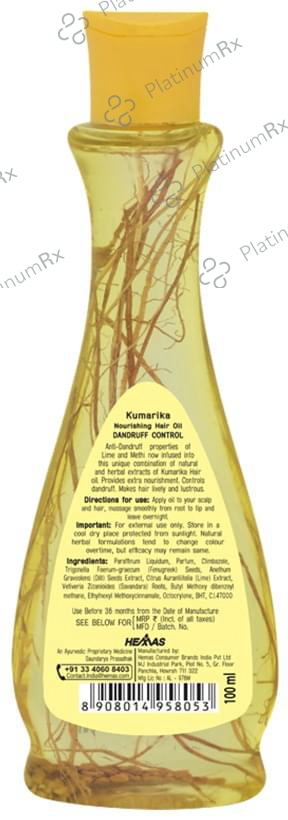 Kumarika Nourishing Hair Oil Dandruff Control 100 ml
