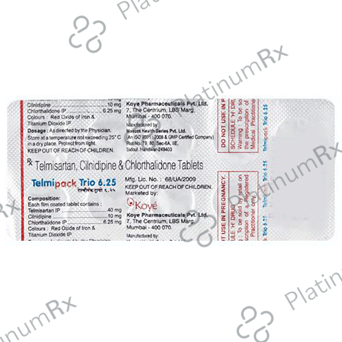 Telmipack Trio 6.25 Tablet